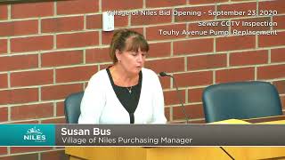 Village of Niles Bid Opening - Sewer CCTV Inspection and Touhy Ave Pump Replacement