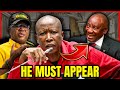 RAMAPHOSA & MBALULA Must Come Here At Ad Hoc Committee To Answer Our Questions Says Julius Malema