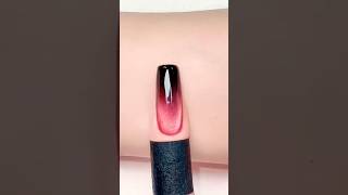 Easy Ombre Cat Eye Nail Tutorial Black & Red Never Go Wrong Do you agree? 💯