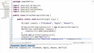 #Shorts Convert String Array to ArrayList in Java - 1