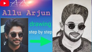 Drawing video of Allu Arjun 🔥/how to draw allu arjun image /top Magical arts