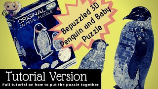 Bepuzzled 3D Crystal Puzzle- Penguin and Baby- Tutorial Version