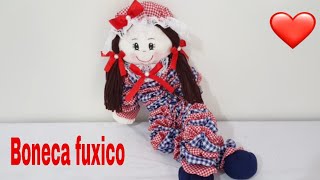 Boneca fuxico com 42 centímetros, linda e fácil de fazer com Cris Pinheiro