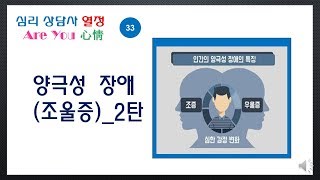 알유심정(33) 양극성장애_조울증-2탄