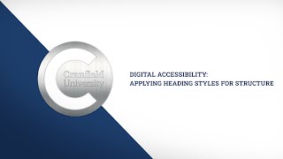Applying heading styles for structure