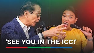 Panelo vs Conti: Tense confrontation as anti-, pro-ICC lawyers become seatmates | ABS-CBN News