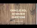 Oracle Interview Questions and Answers, Oracle SQL