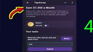 Earn $7,450 a Month | Tapswap Code | The Tutorial to Earn $7,450 a Month with Notion Templates