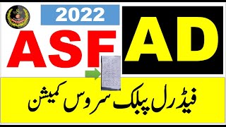 FPSC ASF Assistant Director Solved Past Paper held in 2022
