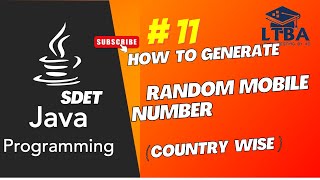 SDET Java Program 11: How to generate Random Mobile Numbers in JAVA | Program for Mobile Number