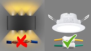 Tự thay đèn led âm trần, ốp trần, hắt tường cực dễ