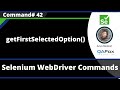 getFirstSelectedOption() Command - Selenium WebDriver