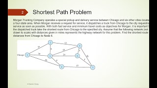 Shortest Path Example using Linear Programming