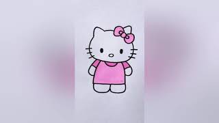 How to draw Hello Kitty Drawing Tutorial  for Kids easy drawing for beginners Step By Step