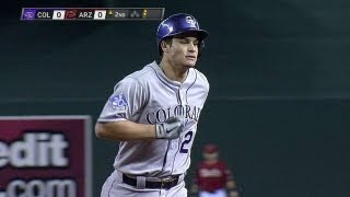 COL@ARI: Arenado flies out in his first MLB at-bat