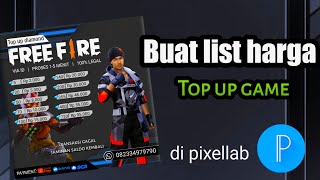 Membuat list harga Top up game, Pakai pixellab. MUDAH BANGET!!