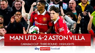 Rashford & Garnacho light up Old Trafford! 😍 | Man United 4-2 Aston Villa | Carabao Cup Highlights