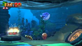 Donkey Kong Country: Tropical Freeze - 100% Walkthrough - 4-B Shoal Atoll (Puzzle Pieces and KONG)