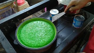 MARTABAK HIJAU PANDAN - ASMR INDONESIAN GREEN GIANT PANCAKE STREET FOOD