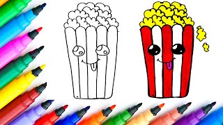 Drawing Cute Popcorn