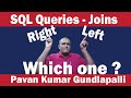 SQL Joins: Left Outer Or Right Outer Join Whch One I Have To Use