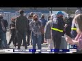 People wait hours at convention center for 2nd COVID-19 vaccine dose