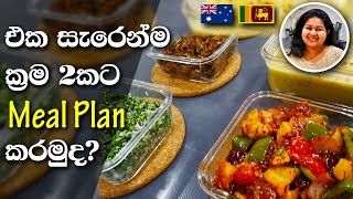 එක සැරෙන්ම ක්‍රම දෙකකට meal plan කරමුද? | 2 menus in one go | Sinhala | Meal planning ගැන හැමදෙයක්ම