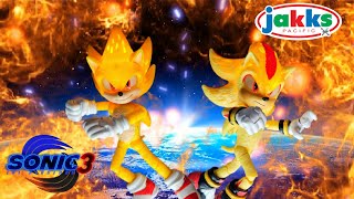 Jakks Pacific Sonic Movie 3 Super Sonic and Super Shadow Light Up 2-Pack