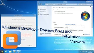 Windows 8 Developer Preview Build 8155 Installation - VMware