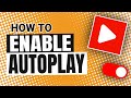 How to Turn On Autoplay on YouTube 2024 | Youtube Autoplay | Easy Guide