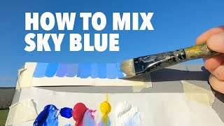 How to Mix Sky Blue Color