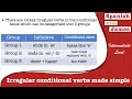 Learn the conditional irregular verbs in 3 simple groups