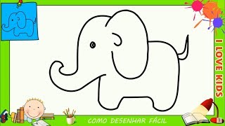 Como desenhar um elefante FACIL passo a passo para iniciantes 2