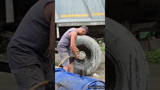 Tyre panchar  repairing easy trick #tyre #panchar #...🙏👍🇮🇳👍