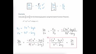 Implicit Function Theorem - More Variables Example