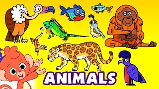 Learn Zoo Animals For Kids | Wild Zoo Animal Names and Sounds for Children | Club Baboo