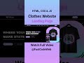 Create Cloth Selling Website Using HTML & CSS | Fast Code