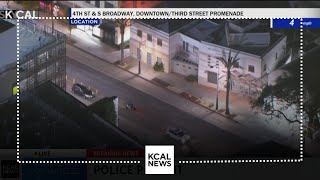Pursuit with speeding motorcyclist comes to end as suspect enters parking structure