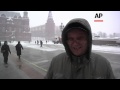 Heavy snow falls in the Russian capital