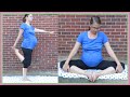 12 minute Easy Daily PRENATAL Workout Exercise stretches & some yoga / natural pregnancy 30 weeks