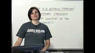 Math 0097 \u0026 0099 Tutorial 33 - What is a rational expression?