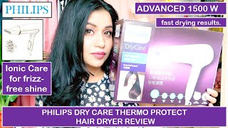 Philips ThermoProtect 1500W Ionic Hair Dryer Review | Ionic Care for frizz-free shine