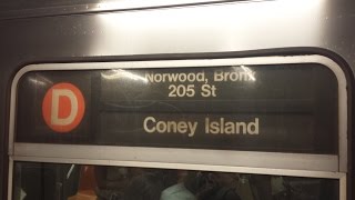 On Board Norwood Bound R68 (D) Train From Coney Island to Grand Street via Manhattan Bridge