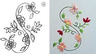 how to embroider flowers with handwriting