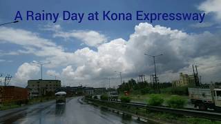 Bike Riding on a  Rainy Day at Kona Expressway