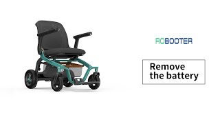 Robooter E40 wheelchair： how to remove battery