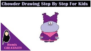 How To Draw Chowder | Chowder Drawing | Chowder Cartoon Network | Cartoon Characters Drawing | Kids