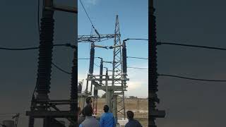 isolators closing on 132kv on power station #isolator #shorts