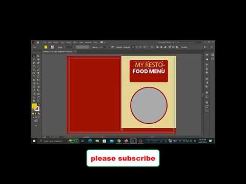 How to Design Brochure In Illustrator Tutorial | Bi-Fold (2 fold) Brochure Design | food menu.