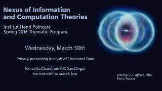 Privacy-preserving Analysis of Correlated data